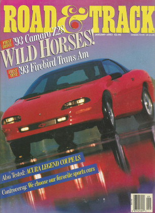 ROAD & TRACK 1993 JAN - NEW CAMARO & TRANS AM, HULME